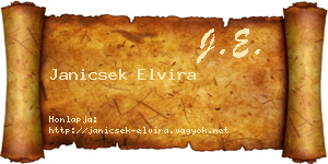 Janicsek Elvira névjegykártya
